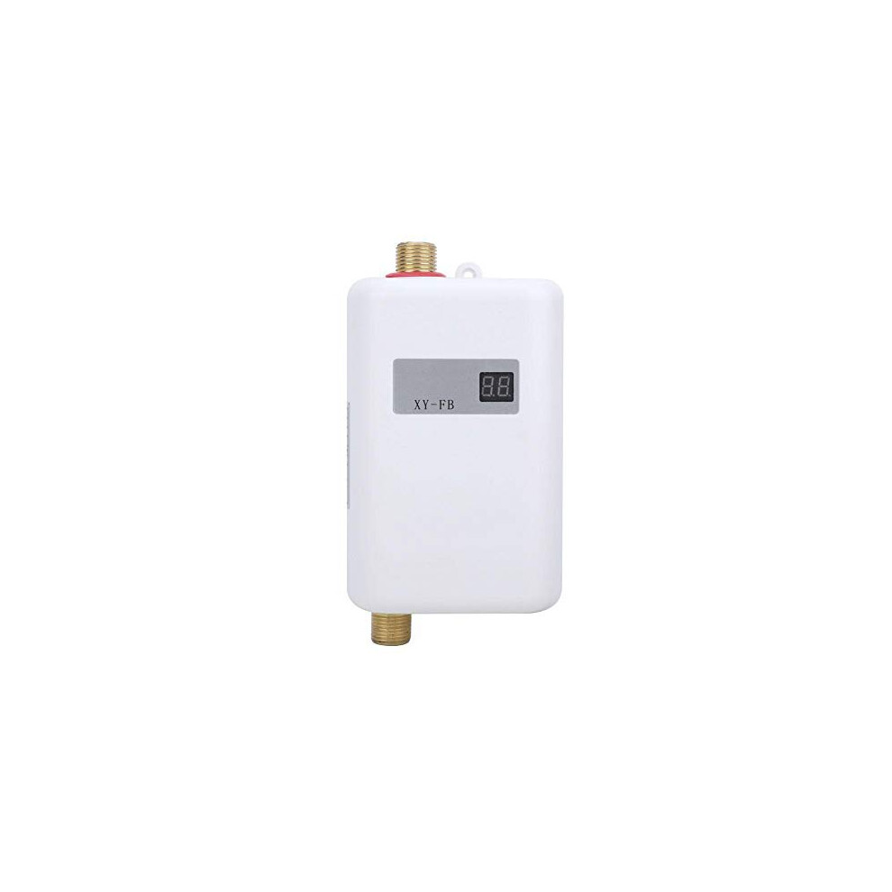 Mini Electric Water Heater 3000W Tankless Instant Hot Water Heater Boiler with LCD Display Under Sink Basin Auto Power Off Shower Hot Water System for