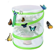 Butterfly Habitat Insect CageCollapsible Bug Catcher NetRound Pop Up Mesh Net Small Size