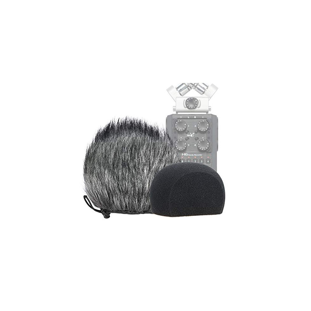 H6 Windscreen Muff and Foam for Zoom H6 Portable Handy Recorder Indoor Outdoor Microphone Windscreen by YOUSHARES 2 PACK