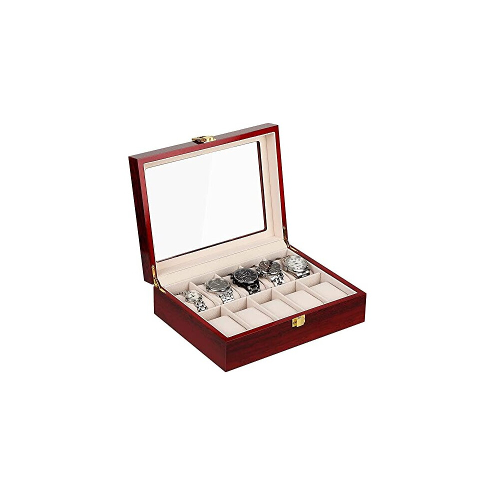 Uten 10 Grids Watch Display Storage Box Jewelry Collection Case Organiser Holder Wooden Not,Specified