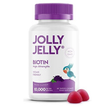 Biotin Tapioca Fruity Gummies 10000mcg Potent Formula for Hair Skin and Nails Made with Organic Tapioca Grape Flavour Kosher Halal Non GMO 60 Vegan