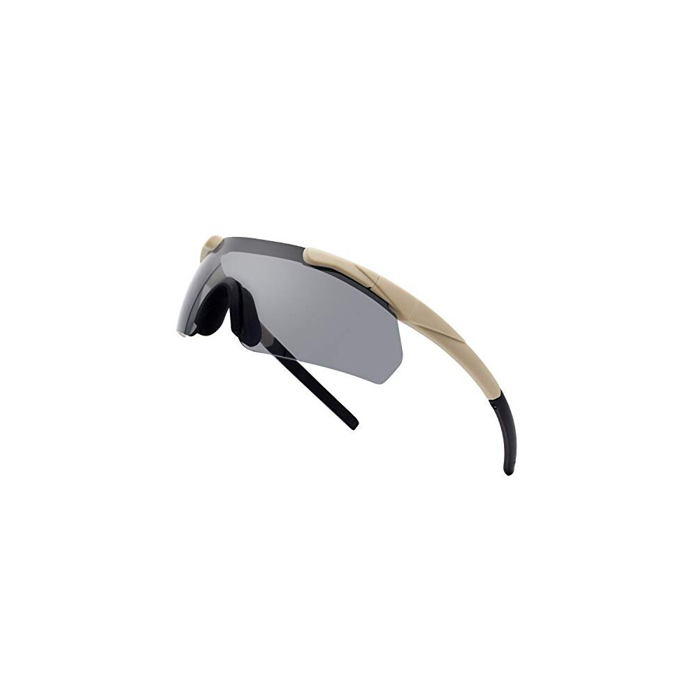 Outdoor Tactical Glasses With 3 Interchangeable Lenses High Impact Resistance Shooting Glasses Unisex Safety Eyewear Anti Fog Uv400 Eye Protection 751300016184
