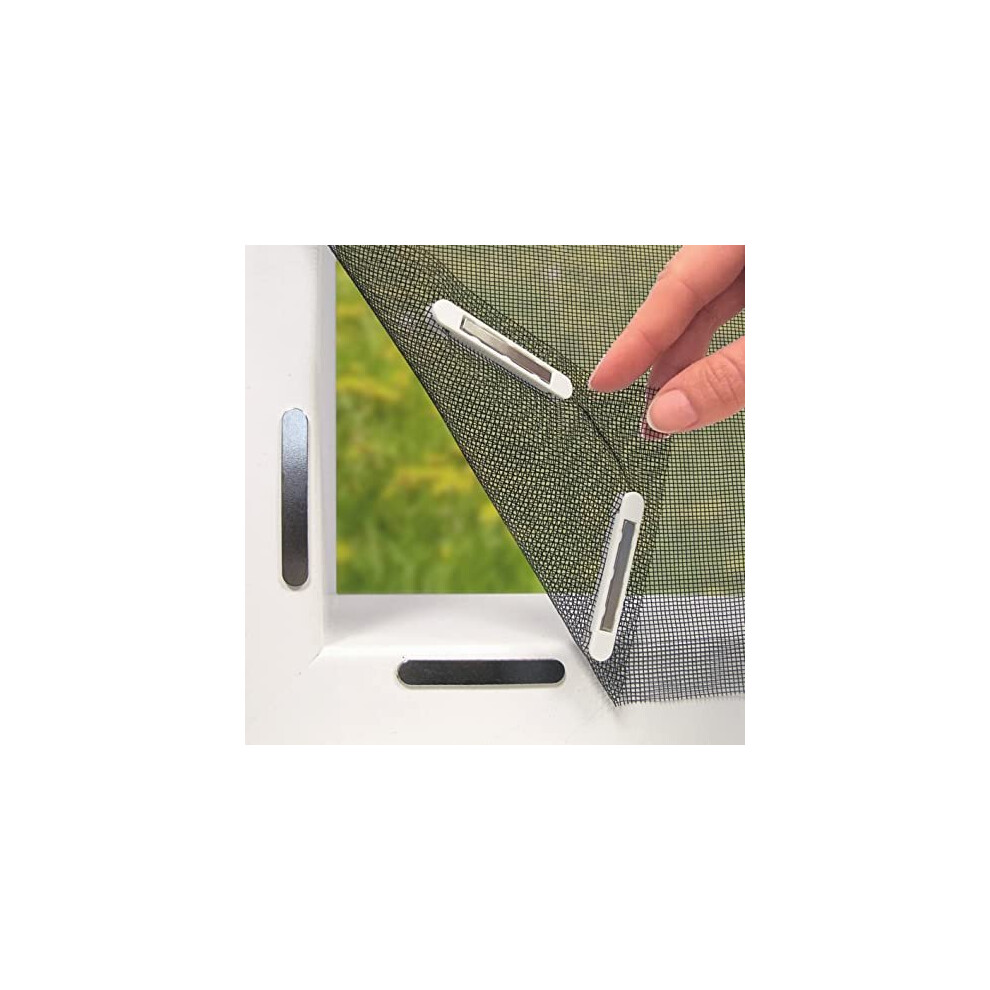 Window Fly Screen With Innovative Magnetic Fastening Fly Net Can Be Individually Cut To Size Up To 150 X 130 Cm No Drilling Or Screwing Attach Size 4052926076603