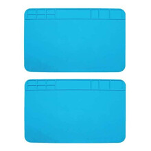 2 Pack Multi Purpose Work Mat Repair Mat Soldering Mat Silicone Work Station with Grids Used for Watch Phone Laptop Repair Soldering Repair