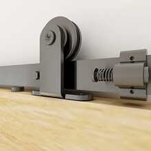 152CM5FT Sliding Barn Door Hardware Kit Alloy Track Carbon Steel Roller Closet Accessory for Single Door T Shape