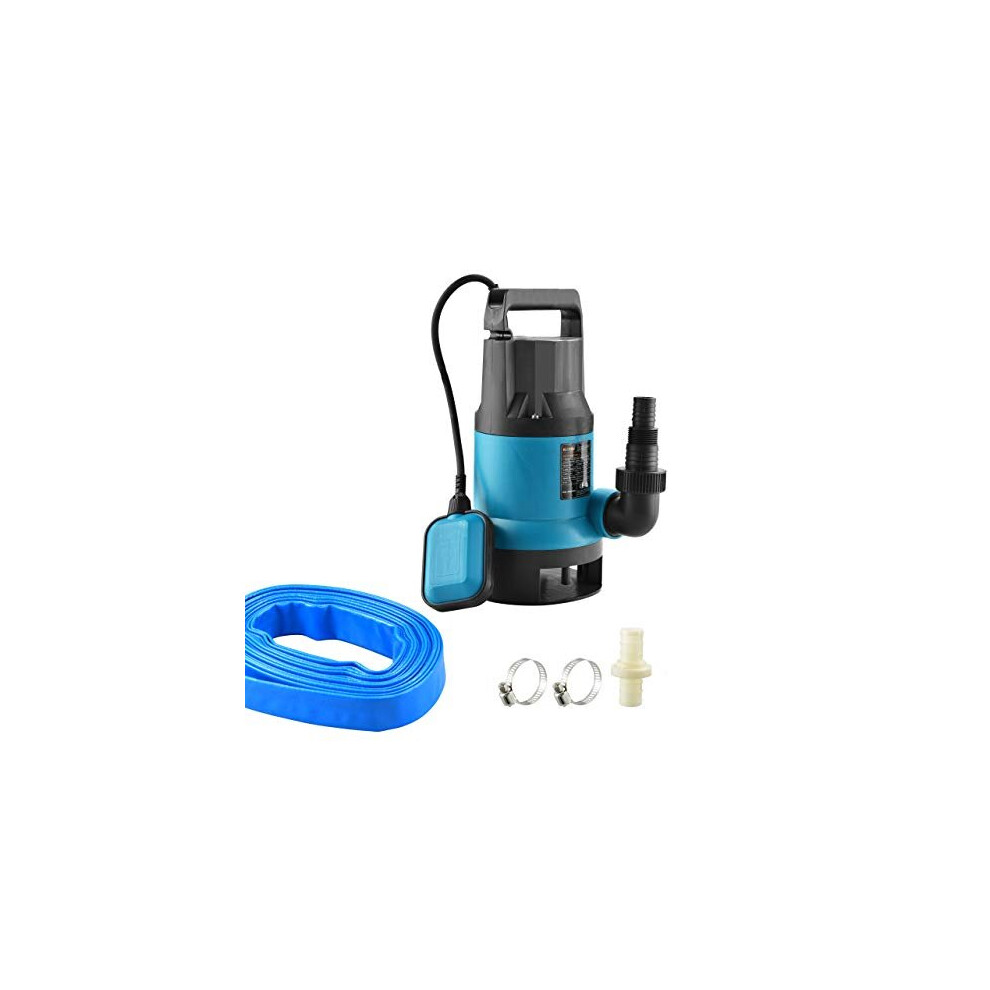 Katsu Tools Katsu 400W Portable Submersible Pump For Clean And Dirty Water 8000Lh For Garden Pond Pools Ditches 10M 1 Pvc Hose Quick Coupler Connector Float