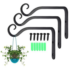 3PCS Hanging Basket Bracket Wall Hanging Hooks Plant Hooks for Hanging Plants Bird Feeders Light Lanterns Plant Pots