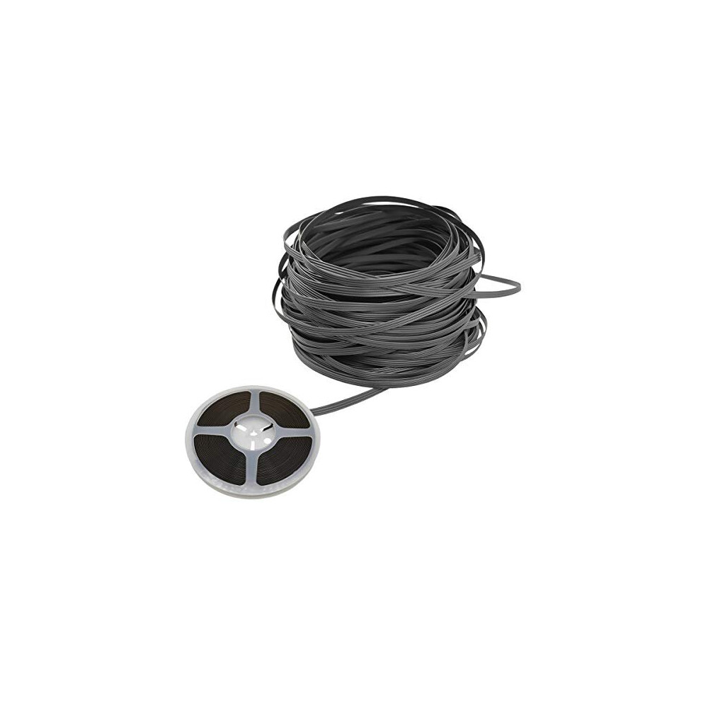 RNYAMOR Grey with Ribbing Plastic Rattan Synthetic Wicker Repair Material for Knit and Repair Rattan Chair Table Basket Dark Grey 50 feet