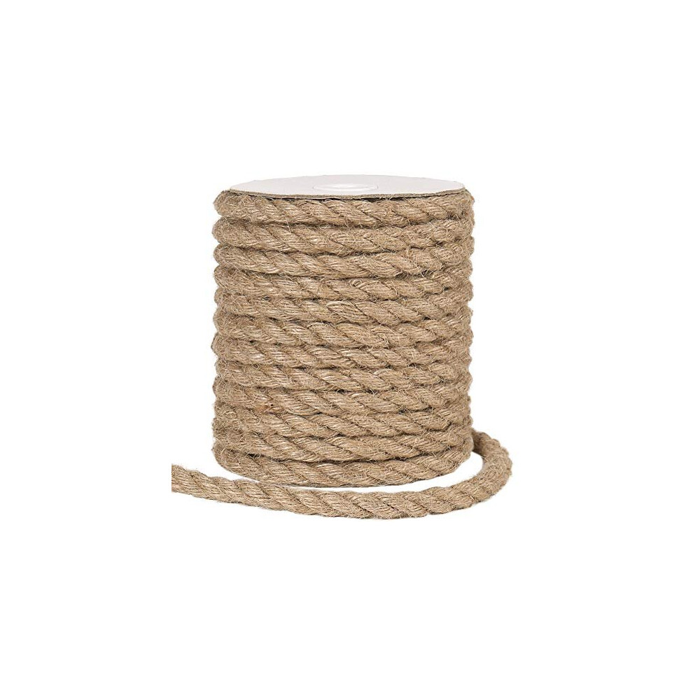 12Mm Hemp Rope 33 Feet Thick Garden Rope Jute Twine String For Cat Scratcher Gardening Bundling And Wall Hanging Craft Decorative Brown 613072589559