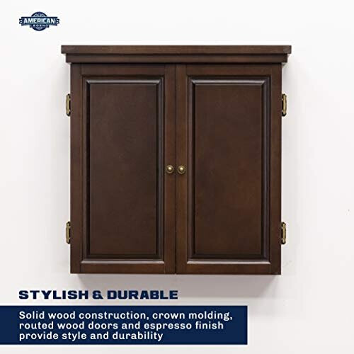 Traditional Dartboard Cabinet brown 2