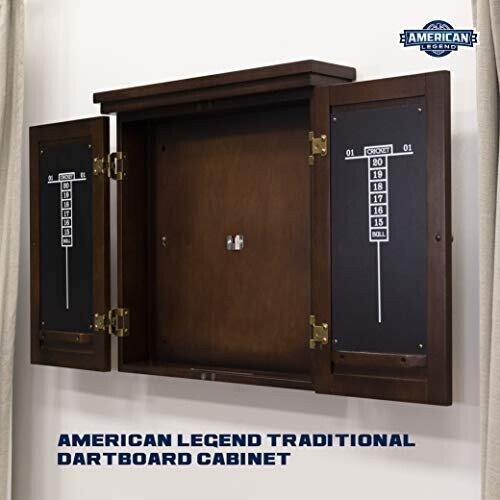 Traditional Dartboard Cabinet brown 1