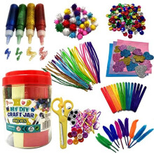 Ram Giant 200 Pieces Kids Childrens Craft Art DIY Jar Large Crafting Crafts Large Toy Set