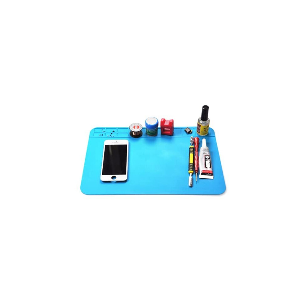 Soldering Mat Insulation Silicone Soldering Mat Heatresistant Solder Pad Soldering Station Mat With Grids For Phone Computer Watch Electronic Repairs 616859519787