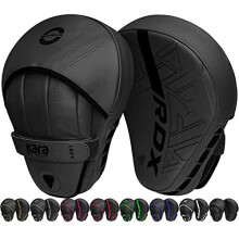 RDX Box-Pads, gebogene Fokus-Handschuhe, Maya-Hide-Leder, Kara-Haken- und Jab-Trainings-Pads, verstellbarer Riemen, belftet, MMA, Muay Thai, Kickbox