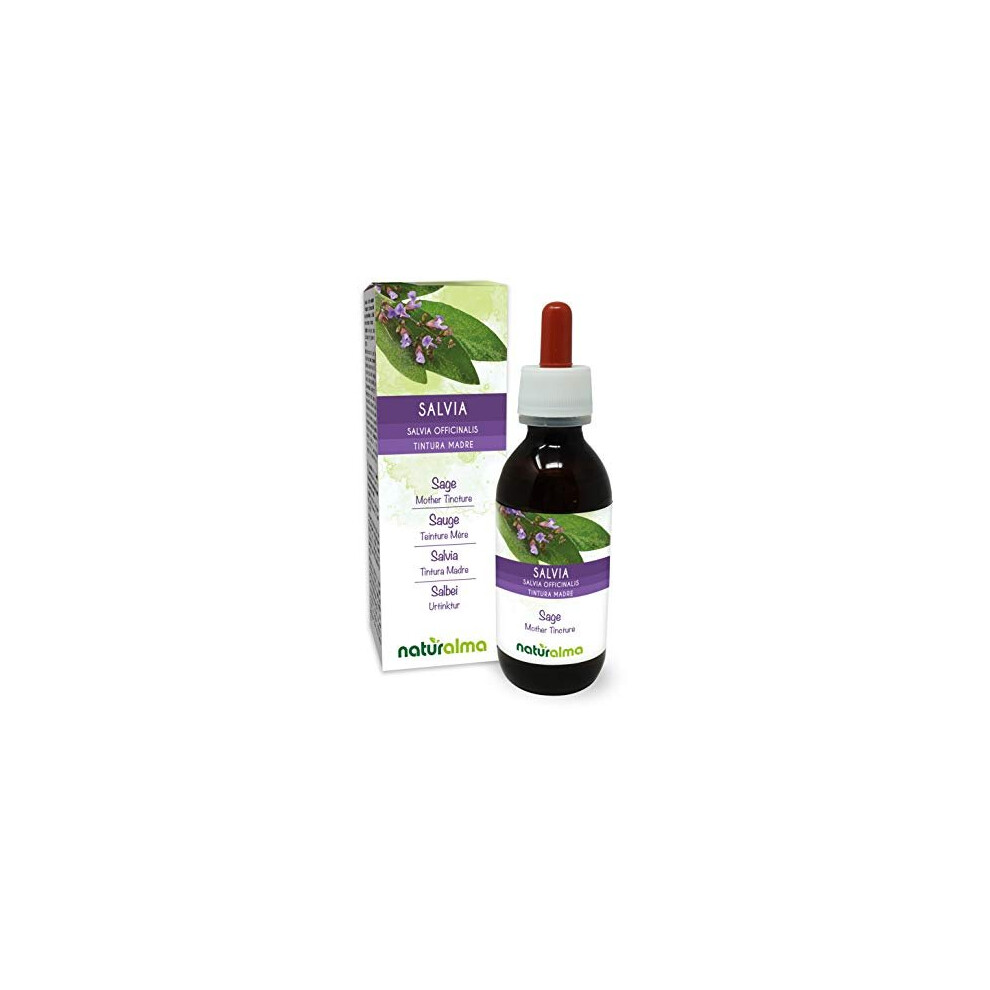 Naturalma Sage Salvia Officinalis Leaves Alcoholfree Mother Tincture Liquid Extract Drops 120 Ml Food Supplement Vegan