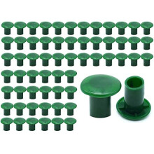 60Pcs Cane Safety Caps 3cm Rubber Cane Safety Toppers Bean Cane Rod Protection Caps for Garden Outdoor Green