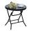 Folding Side Table Foldable Coffee Table Outdoor Garden Table Small Round Patio Table Black 1