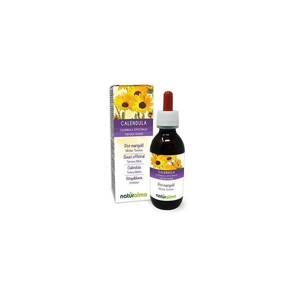 Naturalma Pot Marigold Calendula Officinalis Flower Heads Alcoholfree Mother Tincture Liquid Extract Drops 120 Ml Food Supplement Vegan