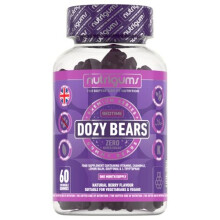 DOZYBEARS 60 Vegan Gummy Bears Mixed Berry Flavour with Griffonia Seed LTryptophan Vitamins C B2 B3 B5 B6 B12 Chamomile and Lemon Balm to Support Rest