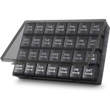 Large Monthly Pill Organiser 28 Day Pill Box Organizer by Week Large 4 Weeks One Month Pill Cases with DustProof Container for PillsVitaminFish Box