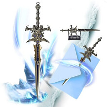 World of Warcraft Frostmourne Letter Opener in Shape of Sword with Base 225 cm Home Office Accessory Gift and Merchandise for Fans Collectors