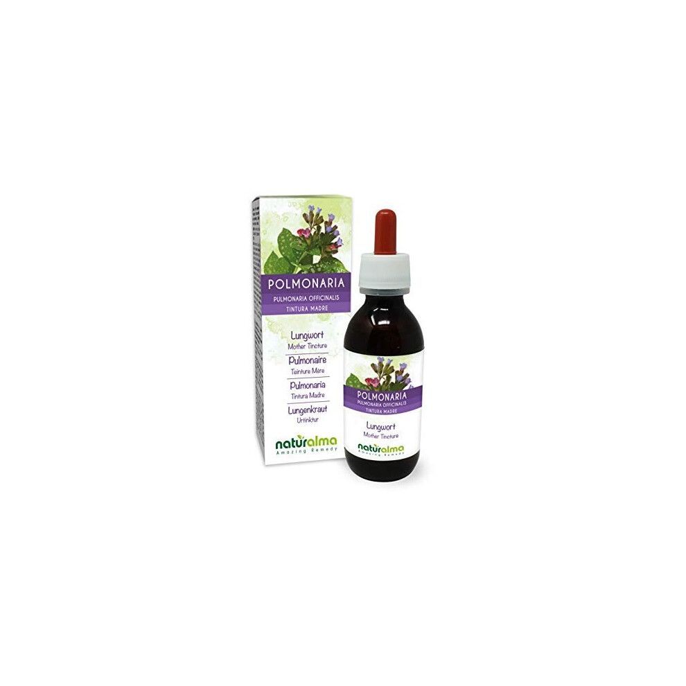 Naturalma Lungwort Pulmonaria Officinalis Herb With Flowers Alcoholfree Mother Tincture Liquid Extract Drops 120 Ml Food Supplement Vegan