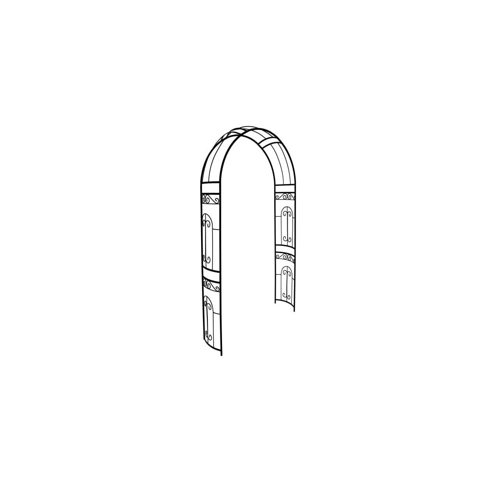 Rose Arch Garden Arbour 87H x 45W Iron Curved Garden Archway Romantic Garden Trellis for Climbing Plants Jasmine Wedding Ceremony Arches