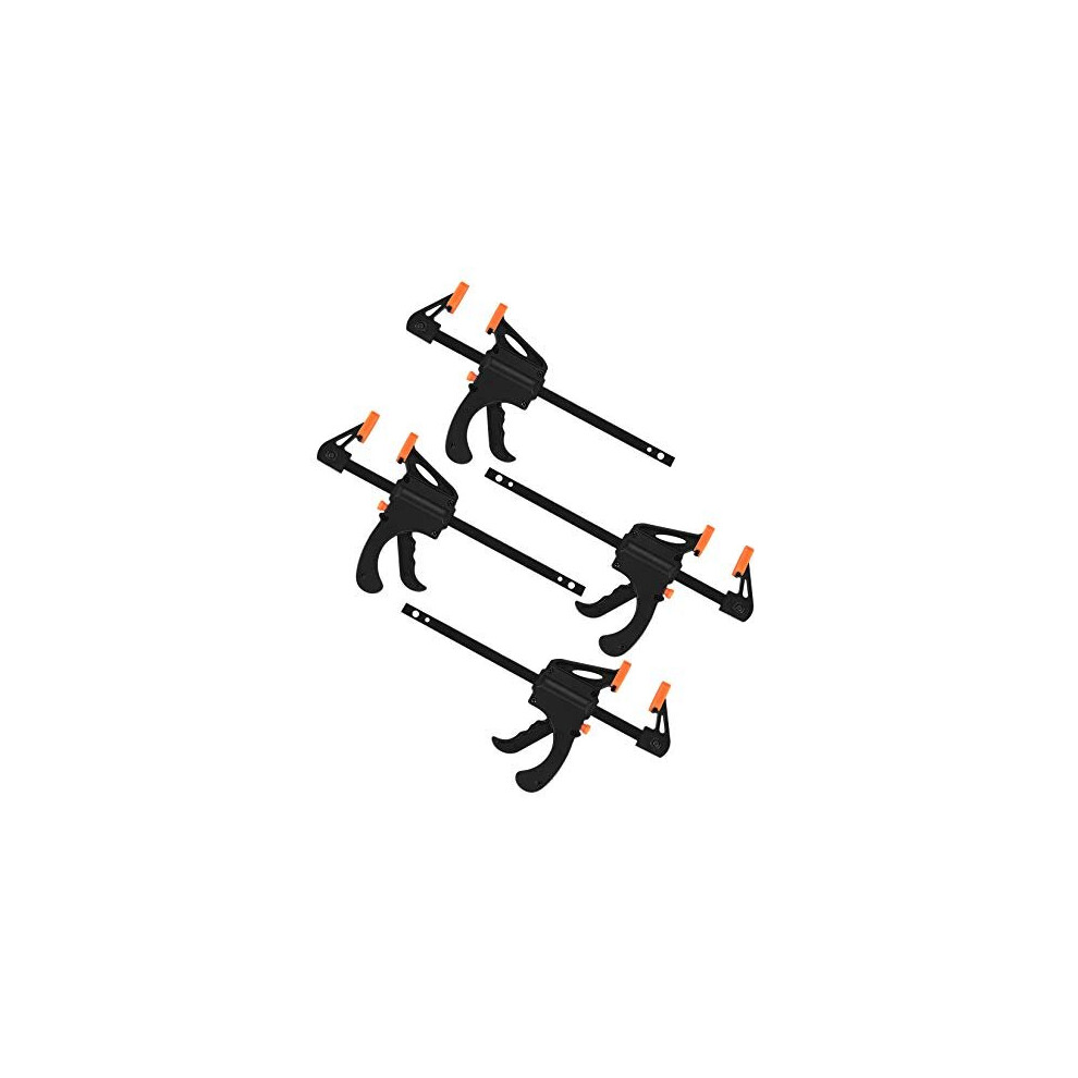 4 Pcs Quick Grip Clamps 4 Inch Quick Release Clamps F Wood Clamps Ratchet Bar Clamps Woodworking Clamps for Manual Work DIY Handmade Craft Woodwork