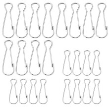 24 Pieces Flag Pole ClipFlag Pole AccessoriesFlag Pole Clip Snaps Hook with Storage Boxfor Fixing FlagsKeychainsClotheslines etc2 size