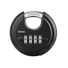 Heavy Duty Combination Padlock Outdoor Stainless Steel Disc Combination Lock Weatherproof Lock for Gate Shed Garage LockerBlack 1pcs