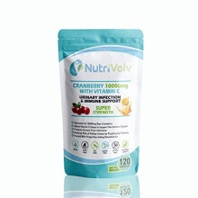 Cranberry 10000mg Vitamin C Supports Urinary Cystitis Treatment Bladder Health with Vitamin C for Immune Support 120 Capsules
