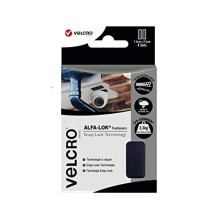 VELCRO Brand ALFALOK Fasteners Heavy Duty SnapLock Technology SelfEngaging Multidirectional Super Strong Hold for Indoor and Outdoor Use Black 75 x
