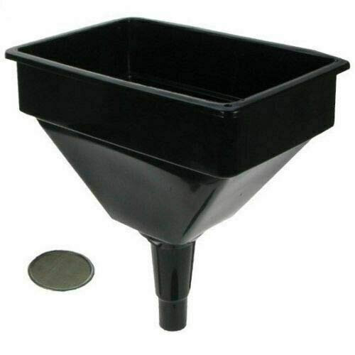VTL LARGE PLASTIC FUNNEL HEAVY DUTY OIL PETROL 45 LITRE WITH FILTER FARMER FILTER