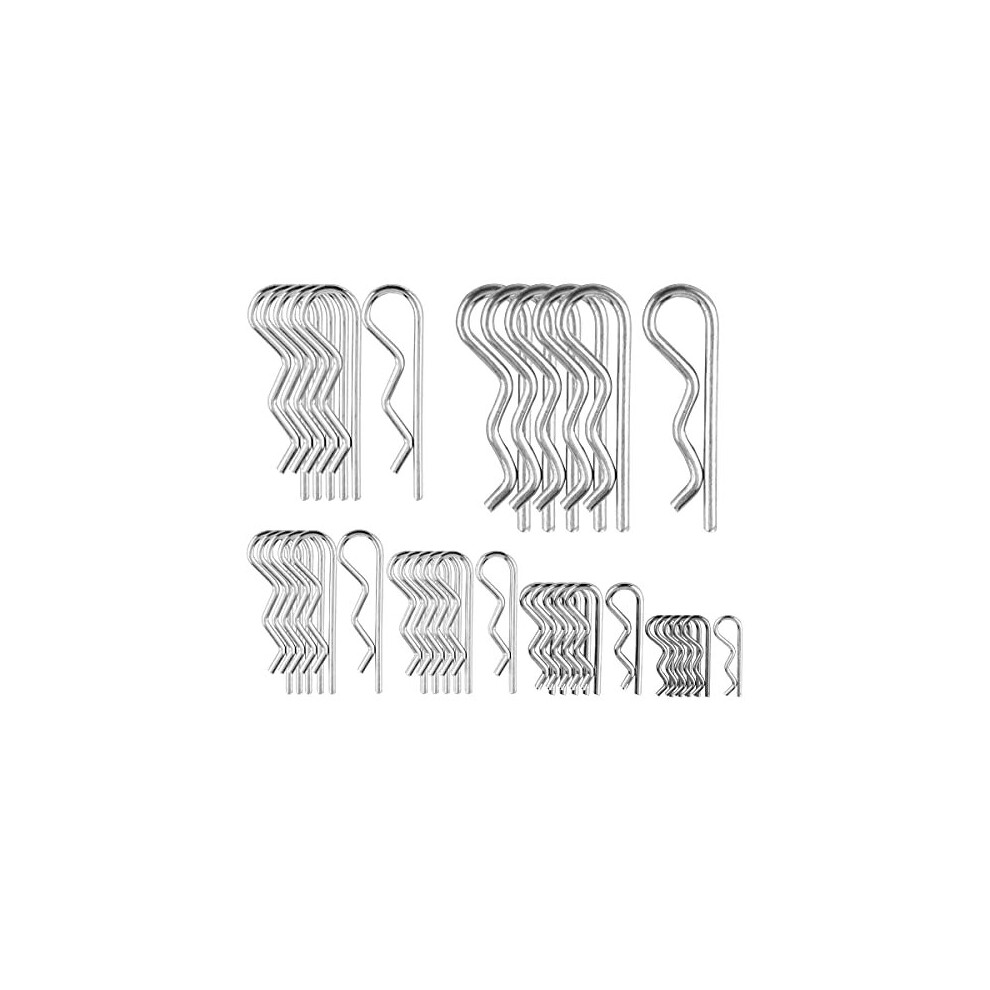Cotter Pins Assortment Kitr Clips Split Pins Stainless Steel Cotter Pin Retaining Spring Hitch Cotter For Use On Hitch Pin Lock Systemsheavy Duty Zinc 727536070344