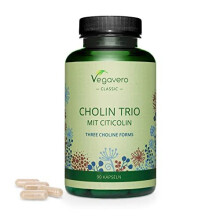 Choline Complex Vegavero 3 Forms Bitartrate CDP Phosphatidyl NO Additives 90 Vegan Capsules