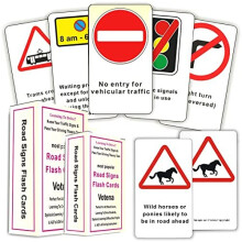 Highway Code 2023 UK DVLA Road Signs Flash Cards UK Driving Theory Test Card Revision for Car Theory Test Car Accessories for Drivers 17th Birthday
