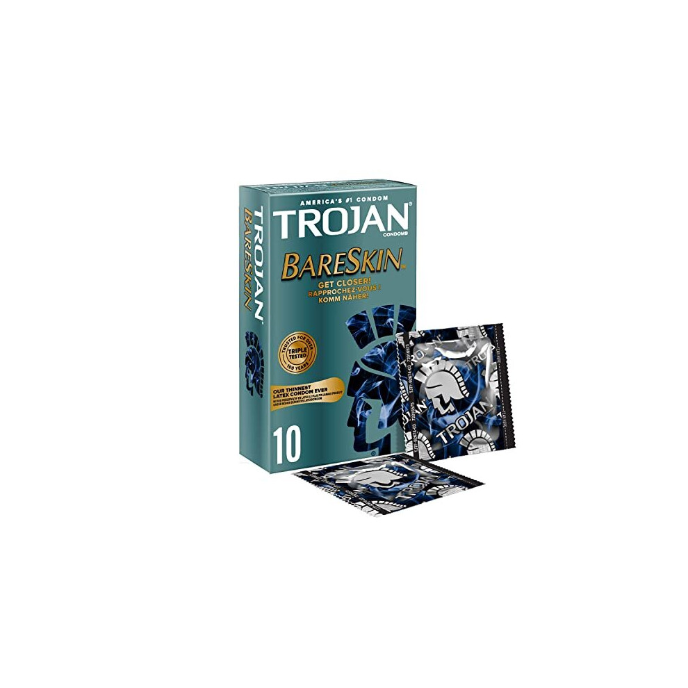 BareSkin Condoms The Thinnest Trojan Condoms Pack of 10