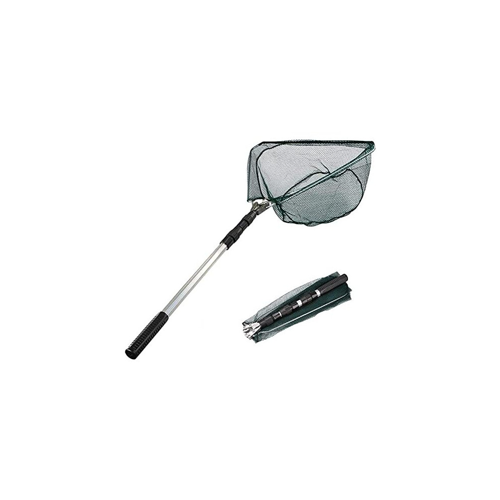 Photos - Climbing Gear Fishing Landing Net 130CM Telescopic Fishing Net Extendable from 42 to 130cm for Bird Fish Carp Trout Catch Release Green
