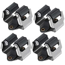 4 Pcs Mop Broom Holder Tool Heavy Duty Mop Wall Mounted Clips Hangers for Closet Kitchen Garden Garage Bathroom