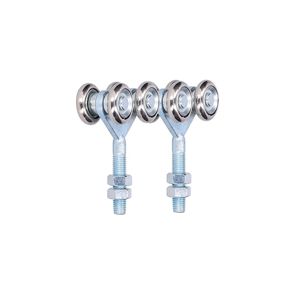 Metal Sliding Track Roller Hanging Barn Door Rail Trolley Wheel Glass Door Accessory for Barn Door Diameter 35mm2pcs-image-OPC-PBKRJRZ-NEW