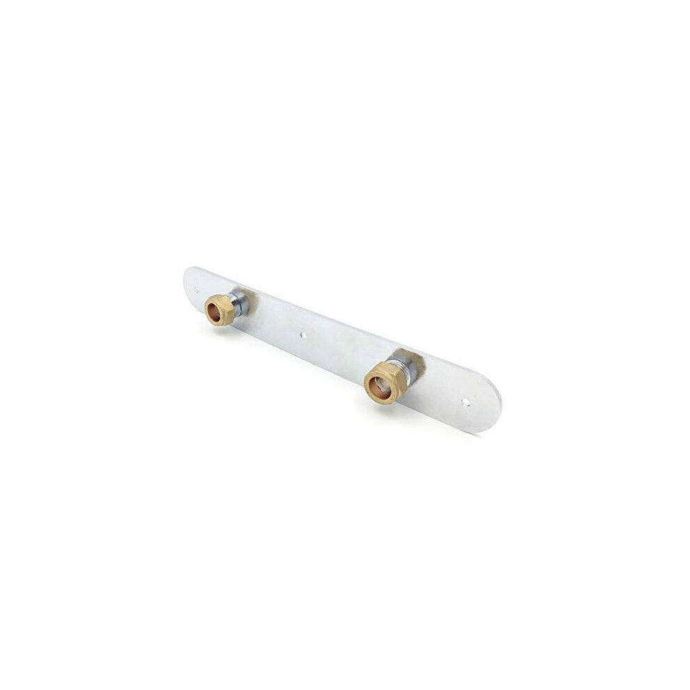 Chrome Exposed Shower Fixing Bracket Back Plate Thermostatic Mixer Bar Valve Wall Mounted Kit 5060567724264