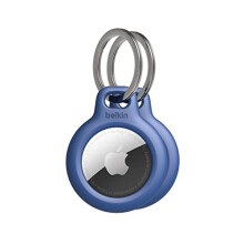 AirTag Case with Key Ring Secure Holder Protective Cover for Air Tag with Scratch Resistance Accessory 2pack Blue MSC002BTBL