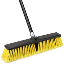 Garden Broom Outdoor Heavy Duty Telescopic Long Handle with Stiff Bristles Concrete Brooms Floor Brush for Cleaning Scrubbing Driveway Yard Tile