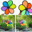 4 Pcs Colorful Wind Spinners 94 inch Rainbow Windmill Spinners for Lawn Pinwheels Windmill Party Pinwheel Wind Spinner Yard and Garden 4