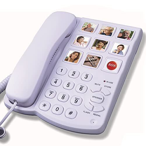 Big Button Corded Telephone with Speaker for Seniors Elderly Amplified