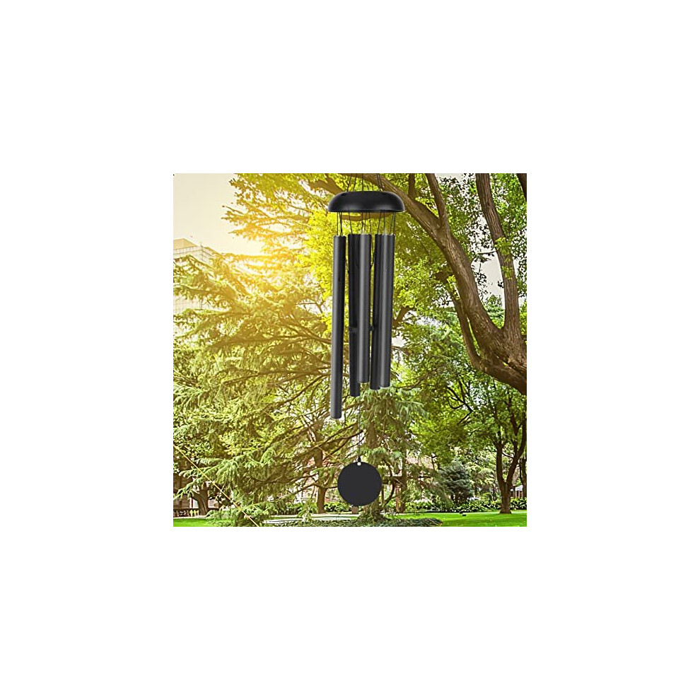 Large Wind Chimes Outdoor Victop Deep Tone 31 inches Memorial Wind Chim 5 Hollow Aluminum Tubes Pleasant Melody Classic Retro Decor Windchimes for