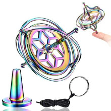 Shine Us Gyroscope Spinning Top Fingertip Toys Balance Spinner Toy Metal AntiGravity Colorful Decompression Educational Gift for Kids top Top001