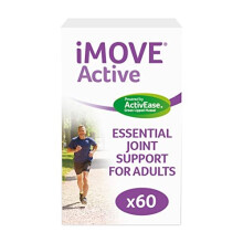 iMOVE Active Natural Joint Supplement for Humans 60 Tablets Includes Glucosamine HCl Green Lipped Mussel Hyraluronic Acid Vitamin E and C and