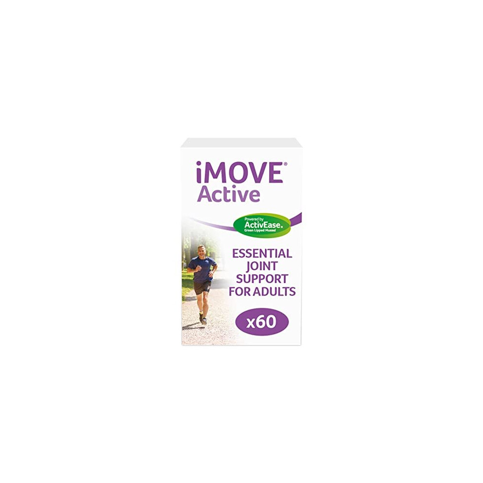 iMOVE Active Natural Joint Supplement for Humans 60 Tablets Includes Glucosamine HCl Green Lipped Mussel Hyraluronic Acid Vitamin E and C and