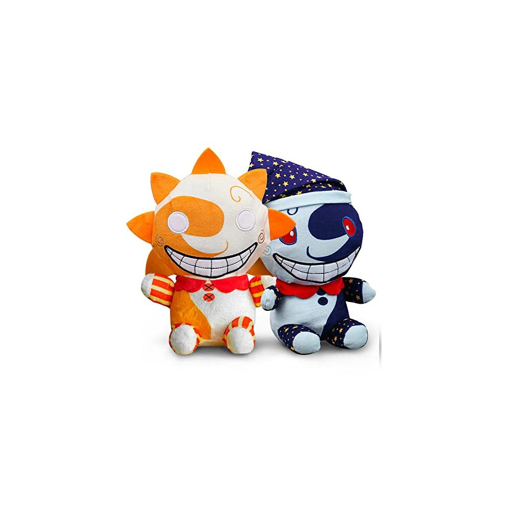 FNAF Sundrop Plushies 2pcs Sun and Moon Plush FNAF 984in FNAF Security Breach Sundrop and Moondrop Plush Figure Toy Soft Stuffed Clown Cartoon Plushie